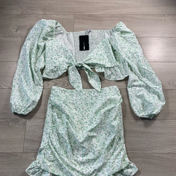 Fashion Nova Carmen Floral Mini Skirt Set - Mint/combo - Picture 5 of 14